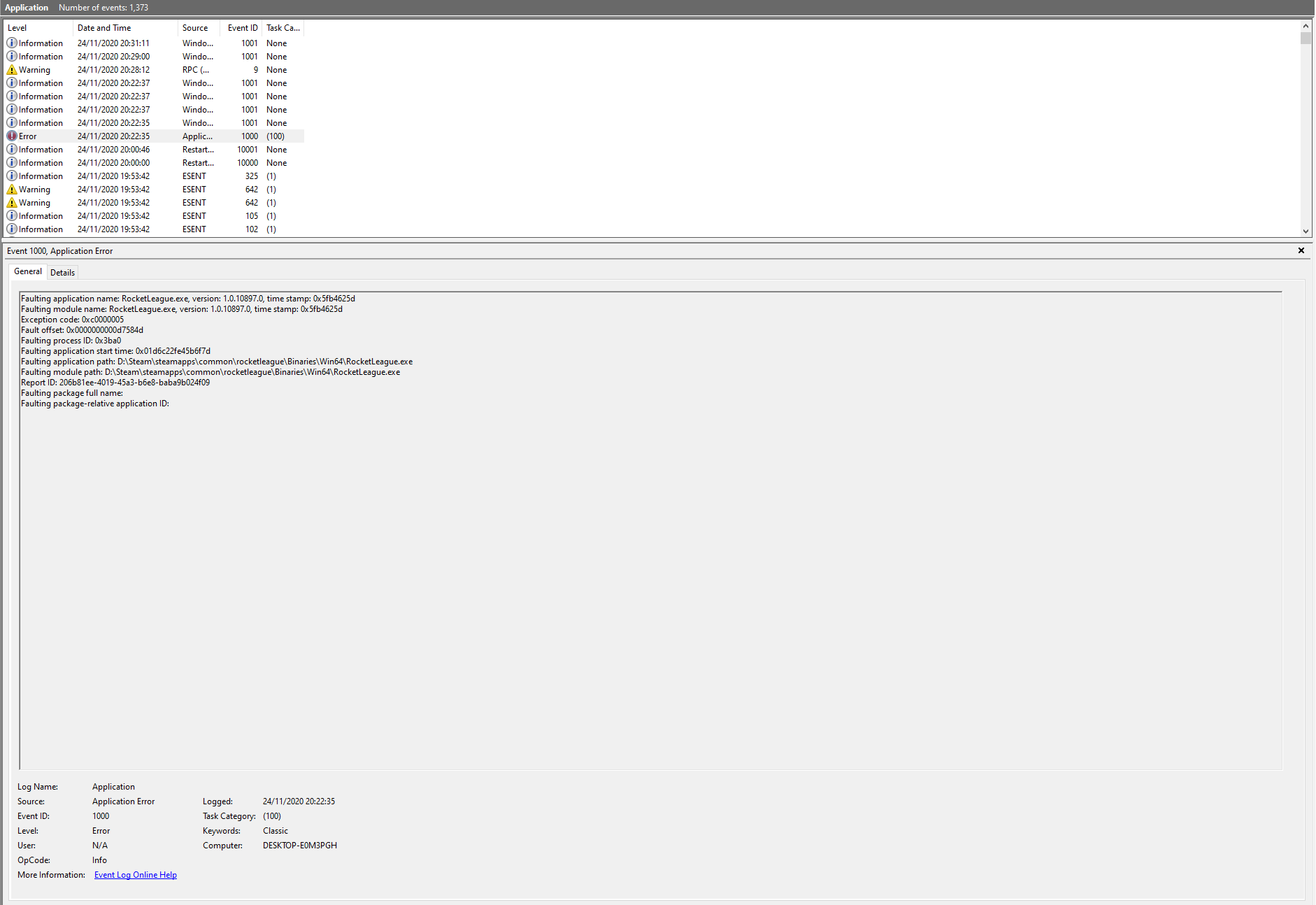 My Games have just started crashing. f56d9b8a-5483-4254-8c29-122a09949e1a?upload=true.png