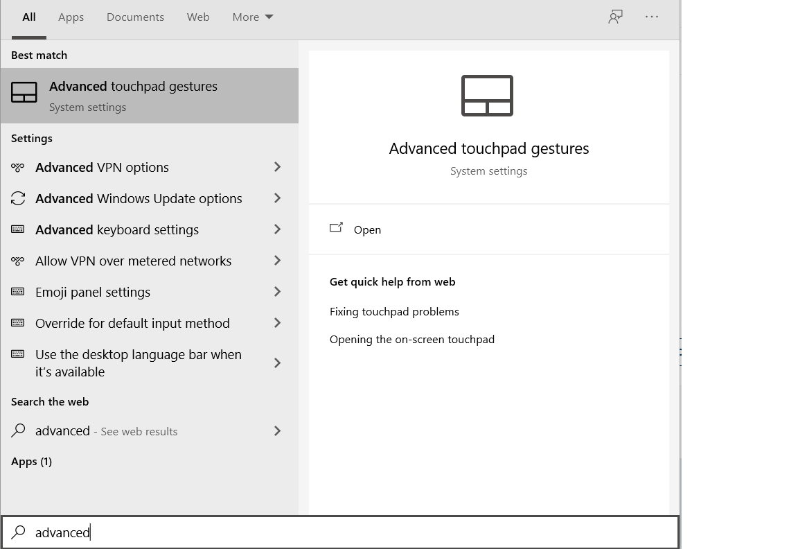 Help! "Advanced touchpad gestures" settings in Windows 10 won't open f5ed40b6-3c0a-4b5a-a4e8-efb691940392?upload=true.png