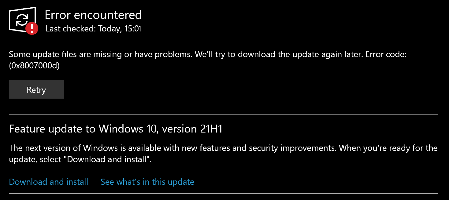 Windows Update 21H1 Error! - Help! f61d5f90-95fc-4f96-a594-d2f23d5343db?upload=true.png