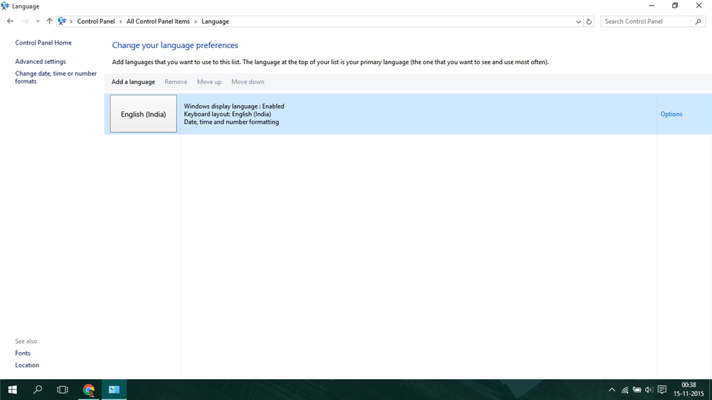 I am trying change in speech reconition language  English India but its not changing f633b2d0-d685-4955-9093-9799a6a33d03.png