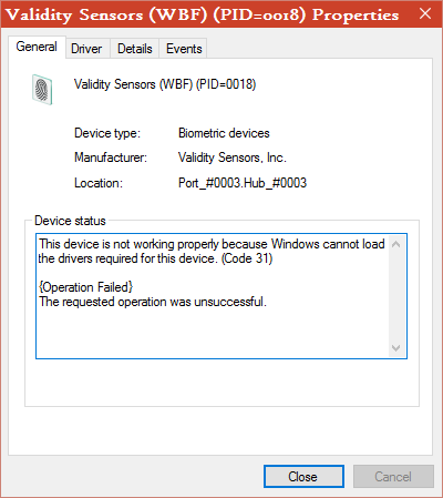 Fingerprint reader is not working. f7010e7f-8710-4aa8-8bac-880e24be6f19.png