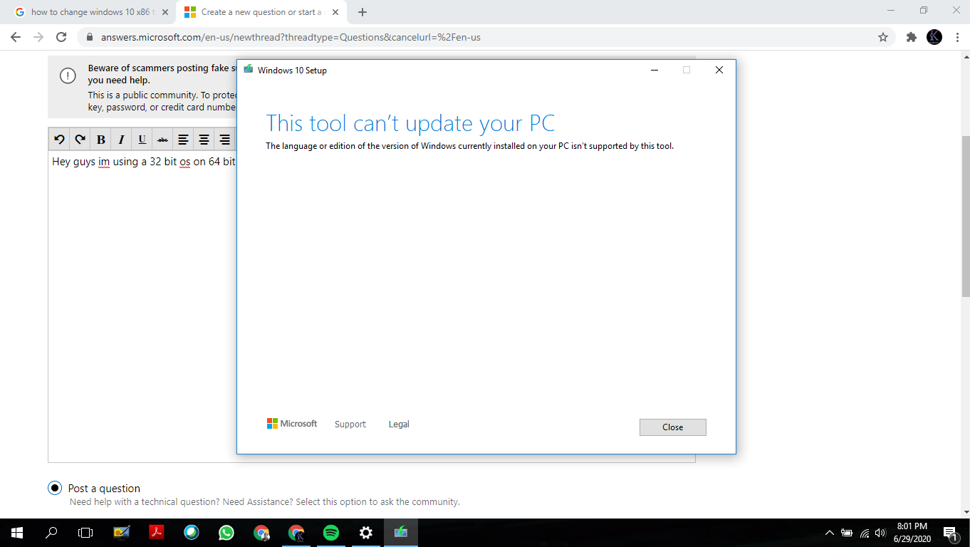 Not able to change x86 windows to x64 f8b02f75-1b6b-40ce-b3ac-2f1bcd0513ca?upload=true.png