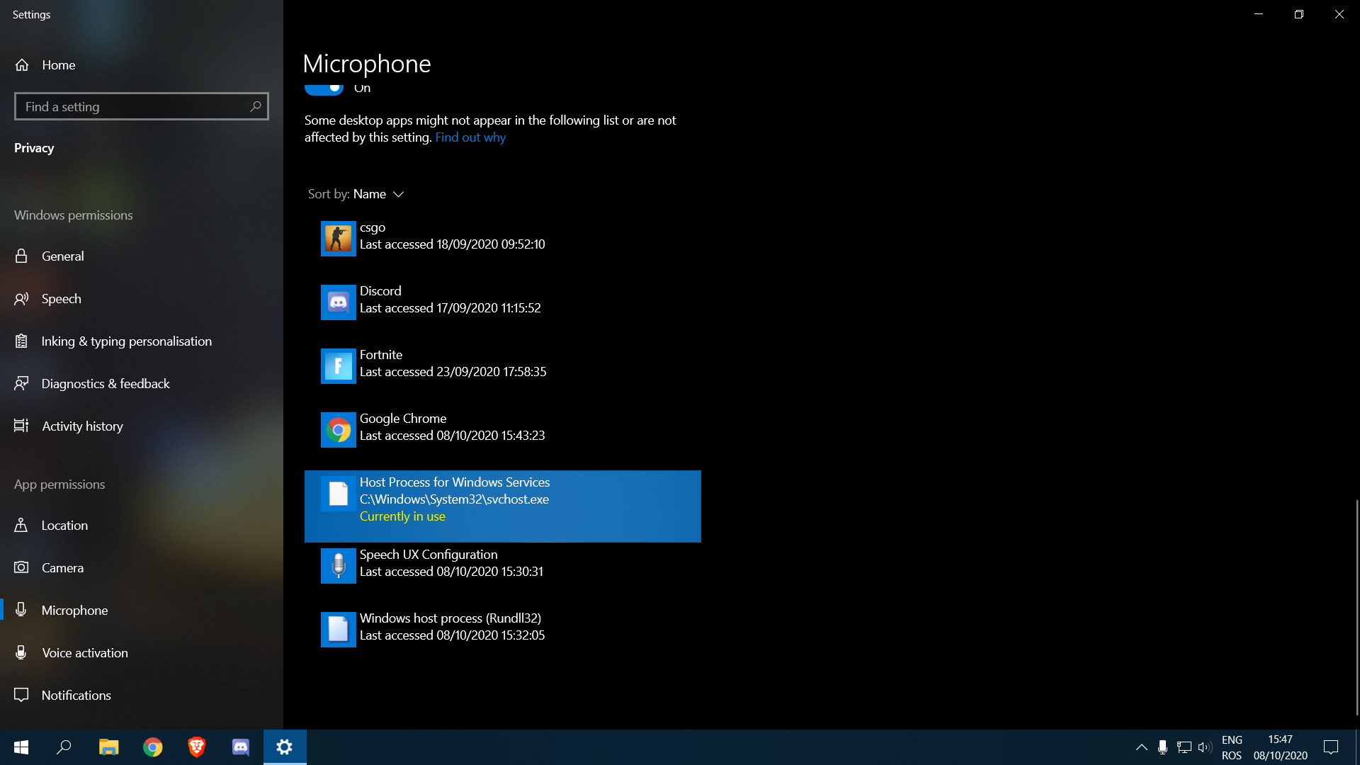 Windows Host Process for Windows Services is using my microphone all time f8f74a37-4773-4da9-8791-7e0ae0299f55?upload=true.png
