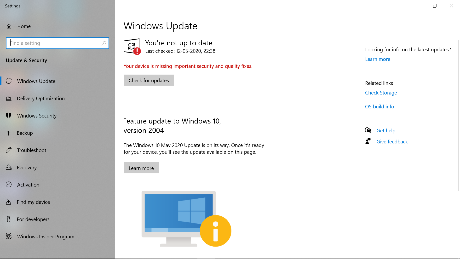 Unable to Update my Windows! It is showing that your Device is missing important Security... f8fb7fc2-adda-4df7-8c76-914fd4a33980?upload=true.png