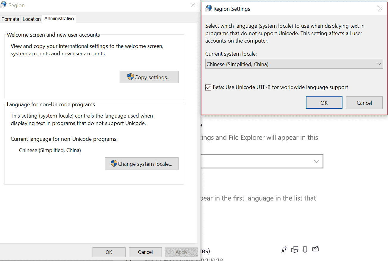 Chinese characters program display gibberish on Win 10 English version f93be0a1-9202-4e0e-930b-3d21d4389059?upload=true.png