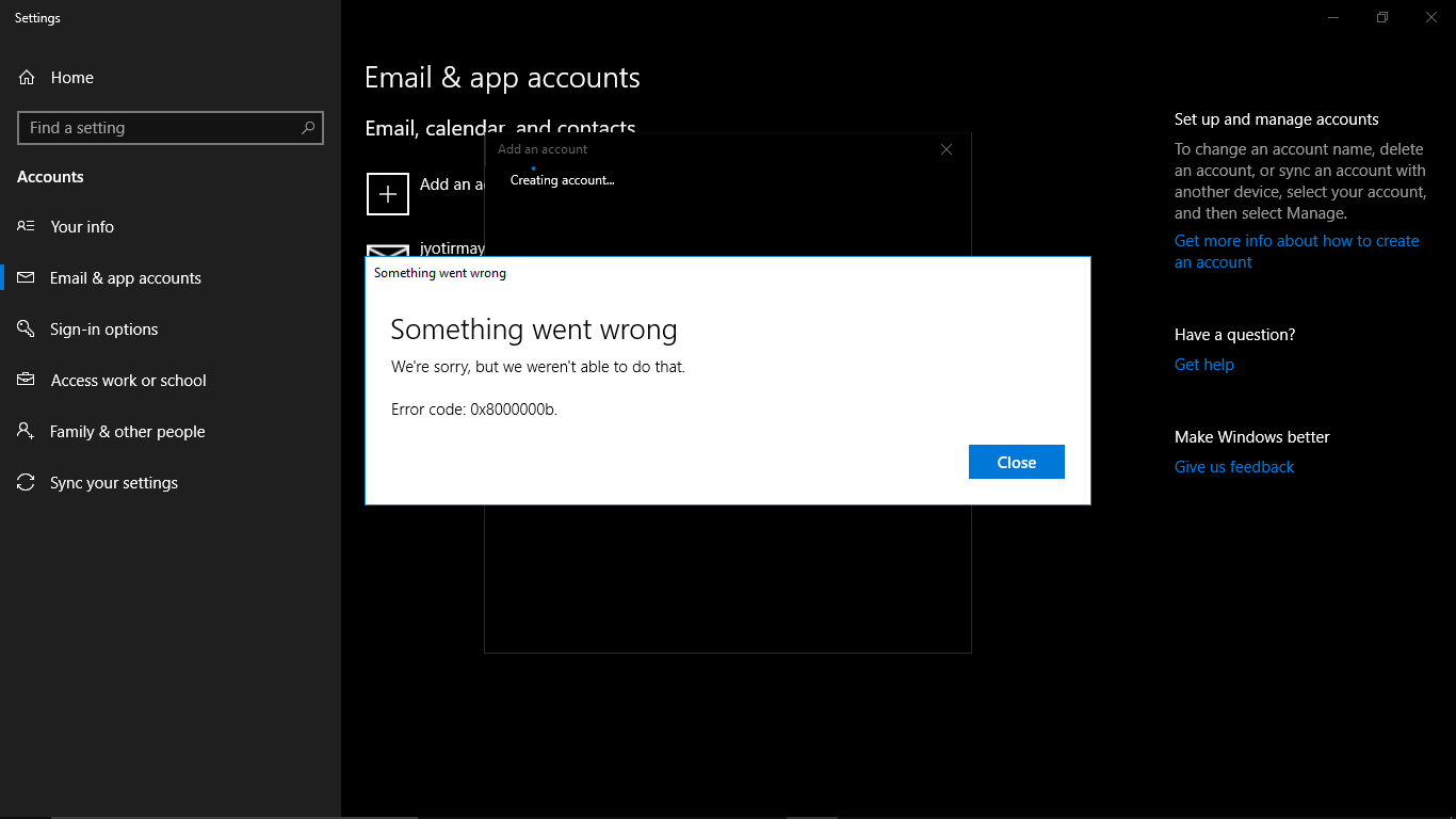 Issue on adding a new Gmail account to windows. f9614dd6-aed9-4816-8d0b-7d2e961d9f28?upload=true.png