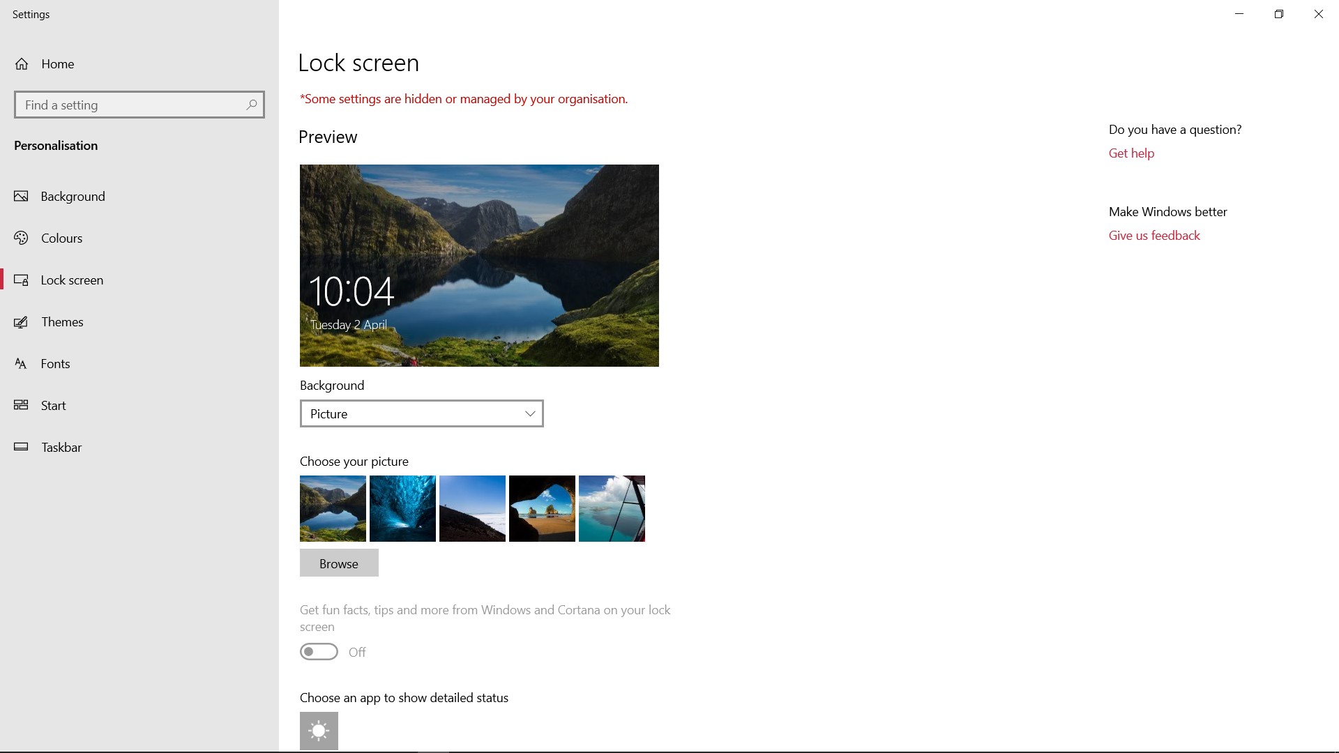 Why cant i use "Funfacts from Windows on Lockscreen" option after my windows update ? f97fcac6-3303-4be0-bdd1-ea00a2d319aa?upload=true.png