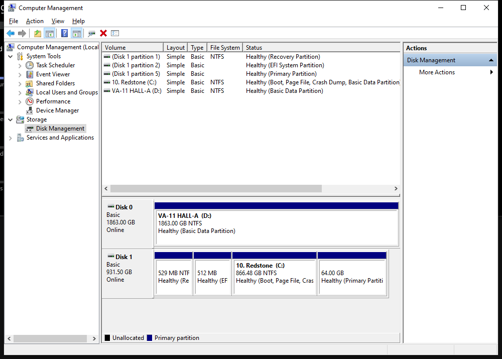 Storage settings is not detecting my C:/ volume correctly. f9ee3031-7480-4077-949a-b3db15a960af?upload=true.png