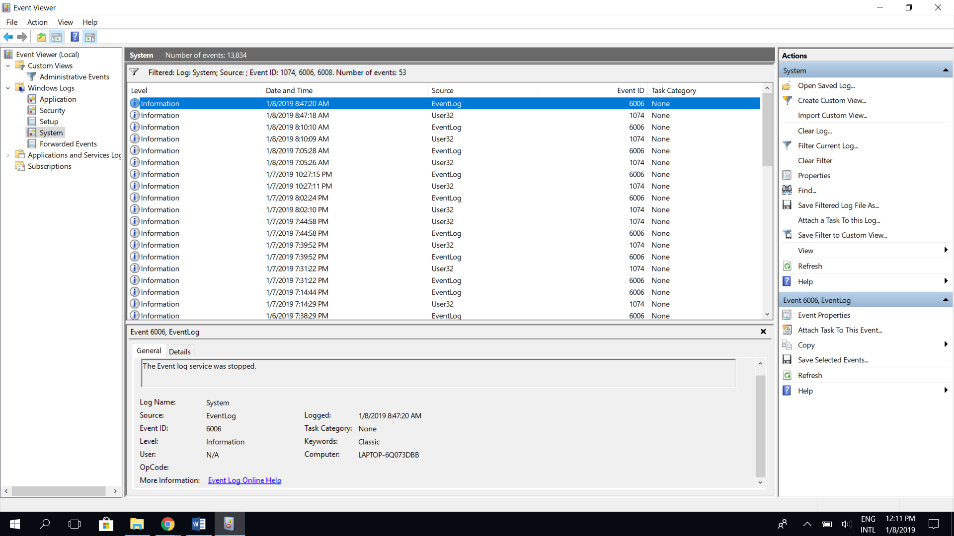 my laptop will restart without telling me... attachment is the photo from event reviewer. f9f5d5b8-7629-491b-844e-74ecdb03aac5?upload=true.png
