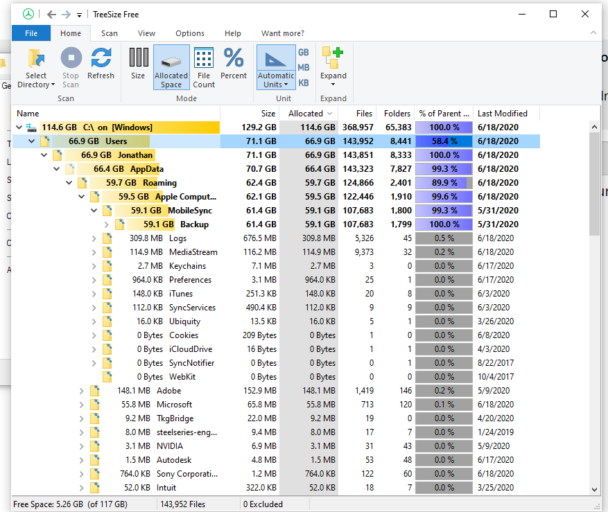 User folder seems to be taking up a lot of space fa197837-a88f-4fef-a79a-fefa7cc8539b?upload=true.png