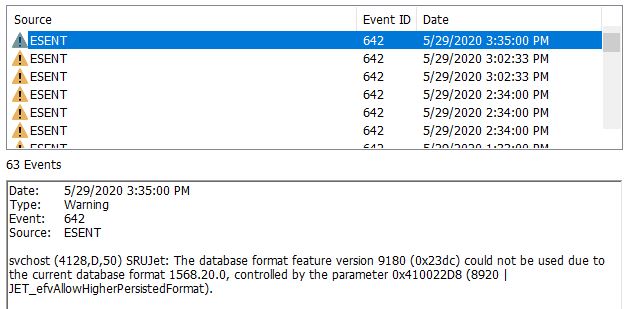 ESENT 642 errors after update to version 2004 fa486344-13ca-436f-bb3c-d4dab2cce5e7?upload=true.jpg