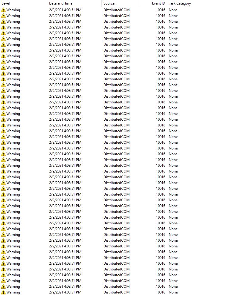 DistributedCOM Event 10016 spammed so much my computer crashes? fa6aa9f3-d7ea-40a5-82f4-5108e1782cda?upload=true.jpg