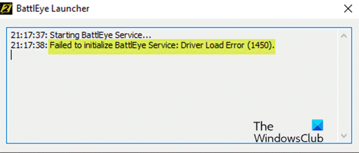 Fix Failed to initialize BattlEye Service: Driver load error (1450) on Windows 10 Failed-to-initialize-BattlEye-service-Driver-load-error-1450.png