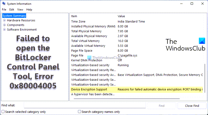 Failed to open the BitLocker Control Panel Tool, Error 0x80004005 in Windows 11 Failed-to-open-the-BitLocker-Control-Panel-Tool-Error-0x80004005-1.png
