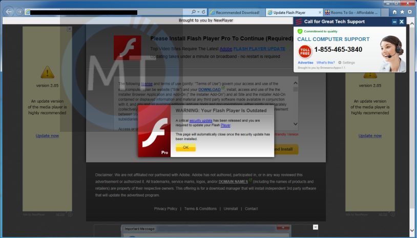 Fake Adobe Flash Player popup Installer and Redirect Virus fake-flash-player-pro-virus.jpg