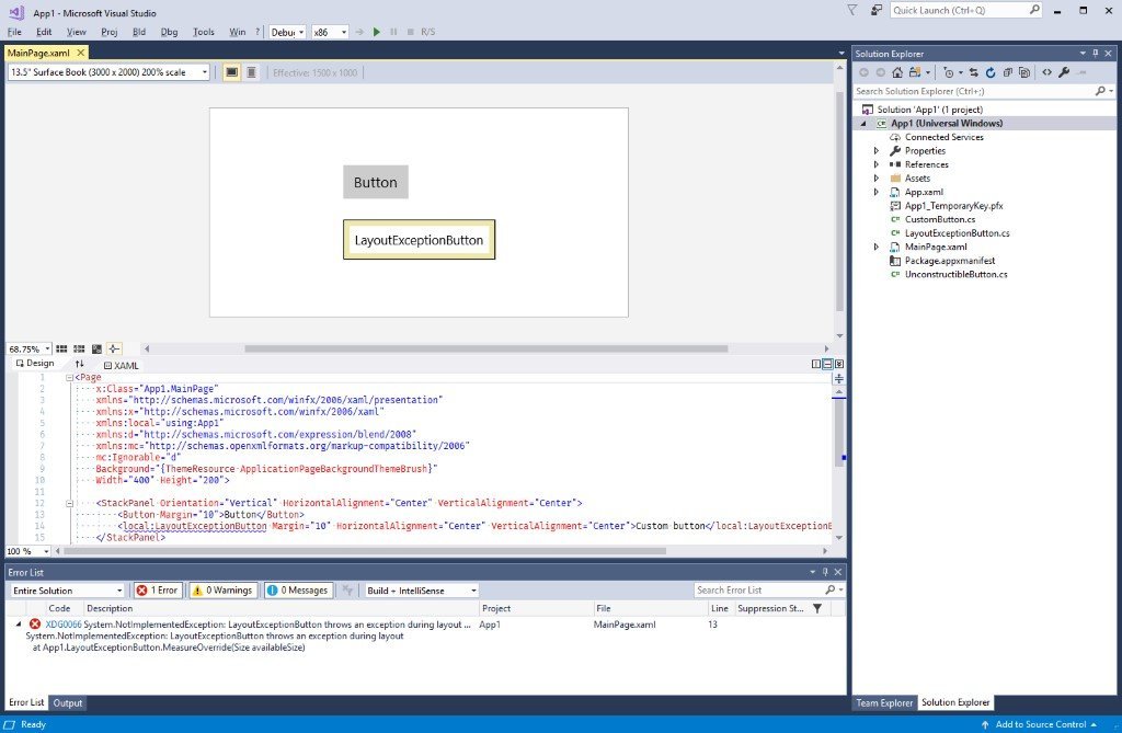 Visual Studio 2017 version 15.9 Preview 2 now released Fallback-controls-shown-with-yellow-border.jpg