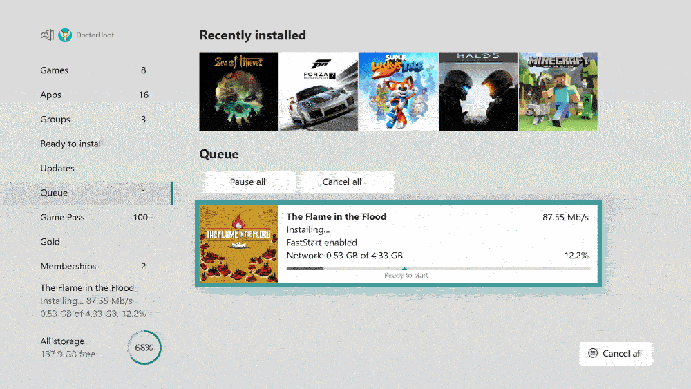 July Xbox Update Rolling Out Today FastStart_ProductUX_Animation.gif