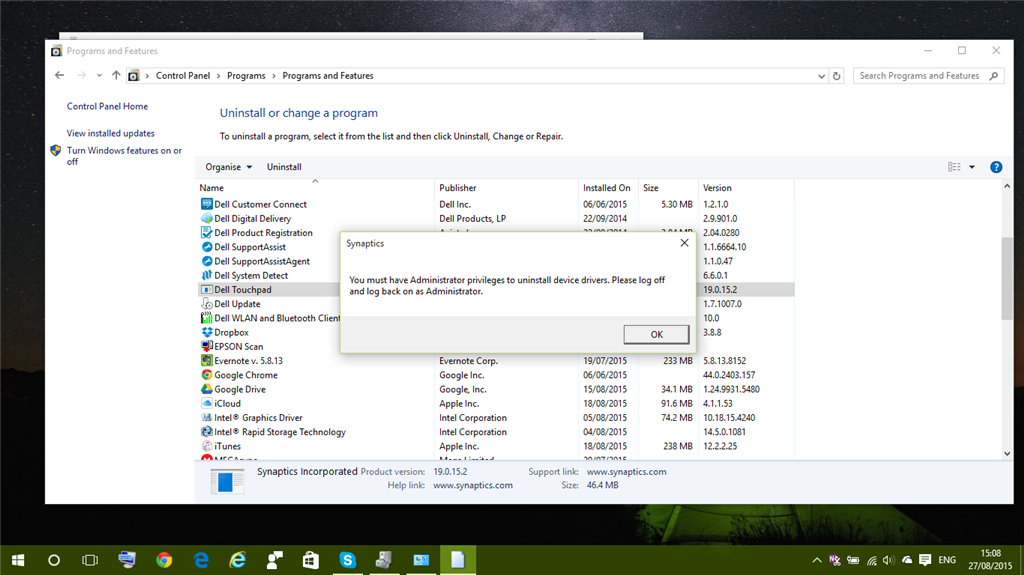 you must have administrative privileges to install or uninstall this product fb1df2e3-c619-43b1-b373-ea6144020a15.png