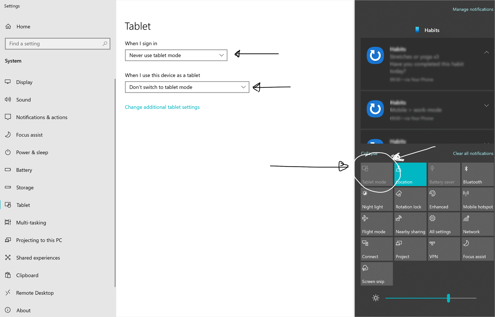 Surface Pro 7: How force tablet mode off with keyboard folded back? fbfae316-de55-4cd1-b954-6f1a55843714?upload=true.png