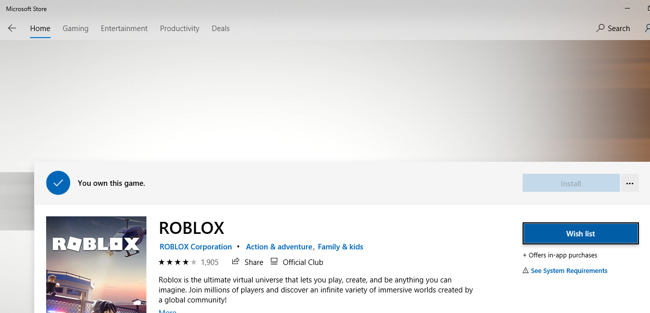 Roblox Not Downloading From Microsoft Store