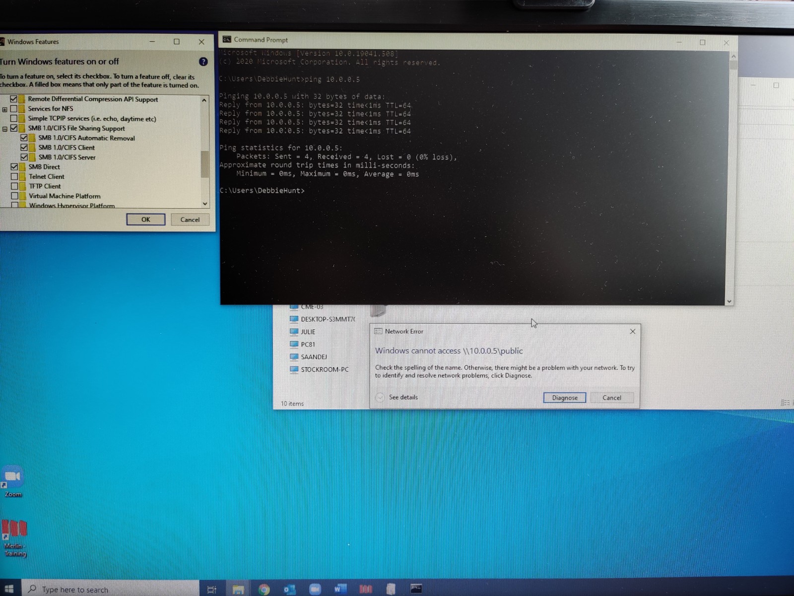 NEW PC Can see PC's in network but cannot connect fc7791fd-8ea6-446f-8777-d4c80c337cd5?upload=true.jpg