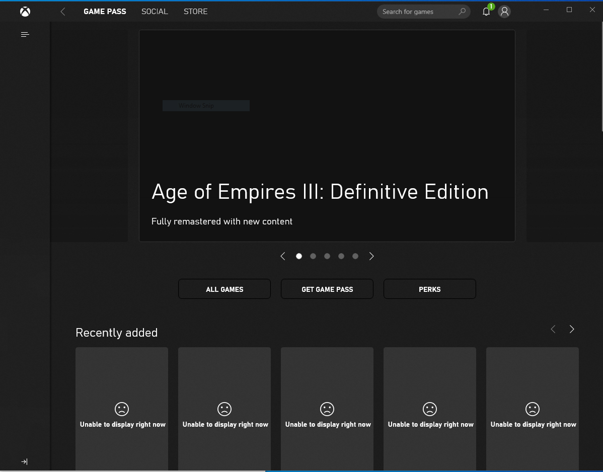 Xbox app for PC and microsoft store will not load fully. fc846b9c-3046-4c8e-9f75-e15dca7e7aee?upload=true.png
