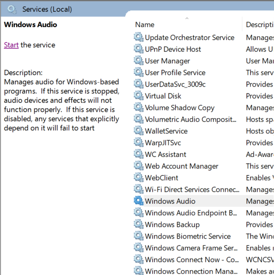 The Audio Service is not running fc88f2c7-c6a7-4e83-b8e6-9004021e7068?upload=true.png