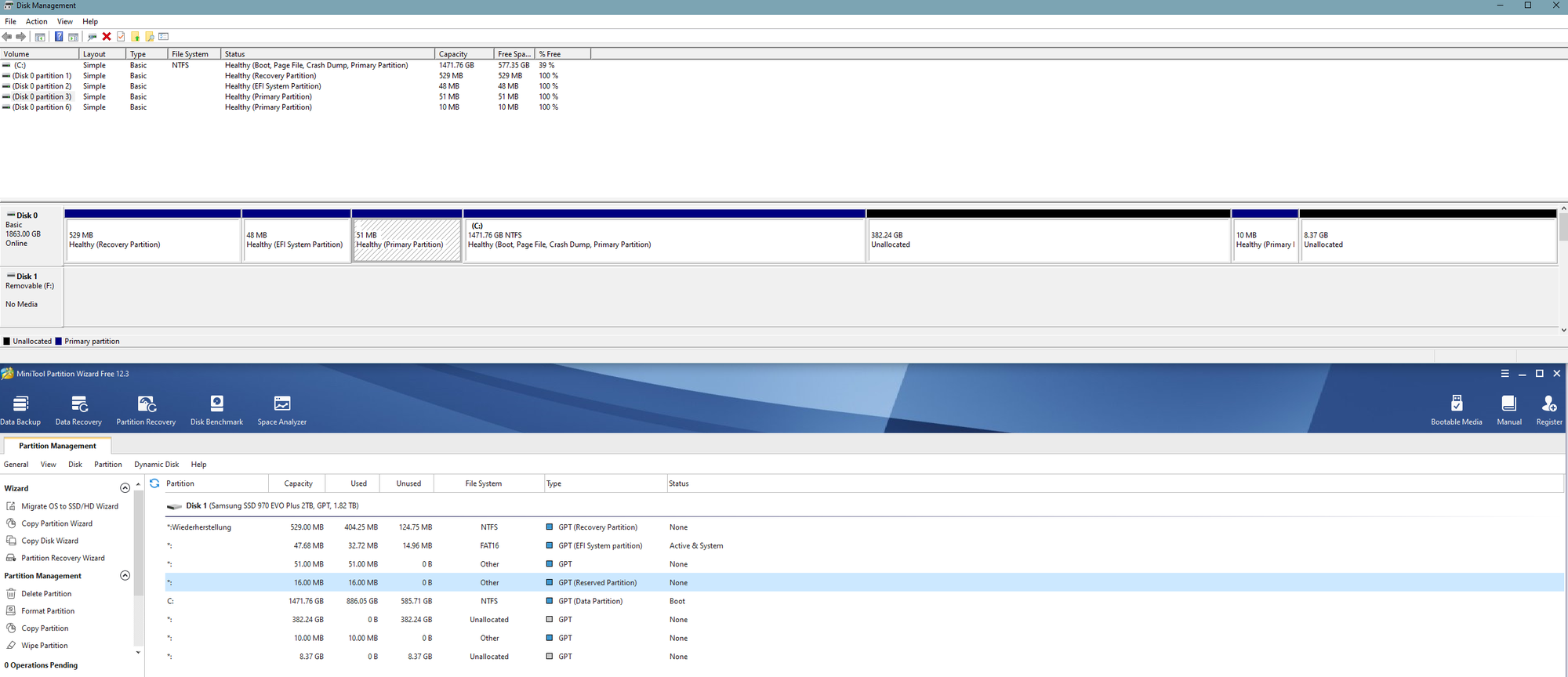 I don't have a Microsoft Reserved Partition - or maybe I do? fce61e37-8995-4a08-8d07-4ed093fa8bdf?upload=true.png