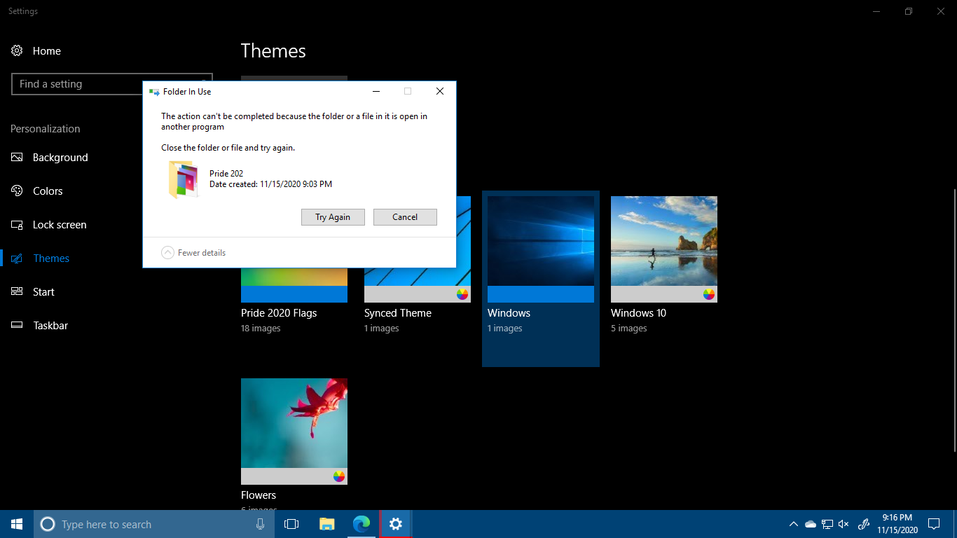Can't Delete Theme in Windows 10 fce8b63c-73dc-4db4-8e9a-f63c8d3354cc?upload=true.png