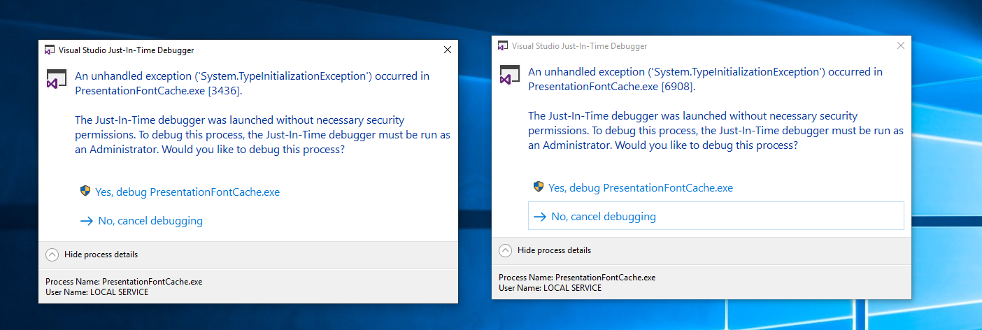 An unhandled exception ('System.TypeInitializationException') occured in... fd21c837-a56f-4b37-958b-d49b54875631?upload=true.png