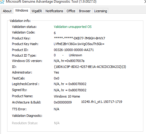 Product key not working after updating Windows 10. Error message 0xc004f050. fd255b15-86aa-408e-bf7d-ed90476df9db.png