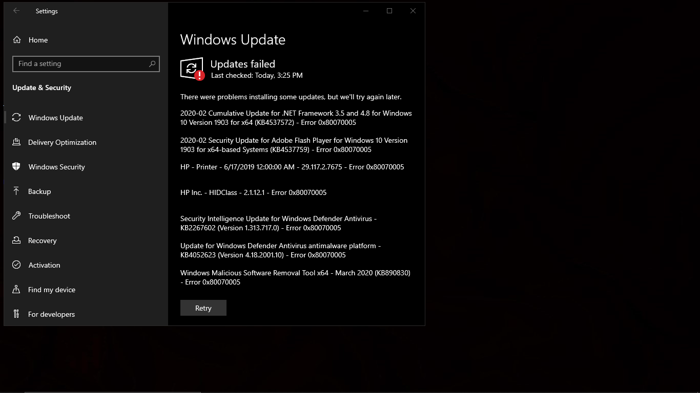 I can't get Windows Update to work on Windows 10 anymore. fd8a801c-39de-492d-b7bd-e989ced36cbb?upload=true.png