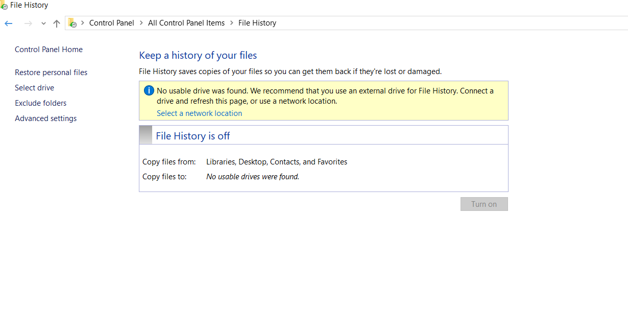 backup using file history problem :( fdf88e59-3c2a-43a7-bbce-f0278148f812?upload=true.png