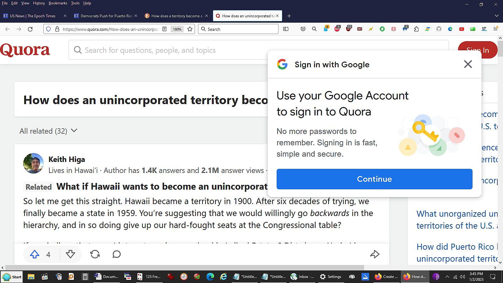 Need help getting rid of Google sign in popup. But I have no Google account. fe70087e-4f77-4547-8107-76d7edbee395?upload=true.jpg