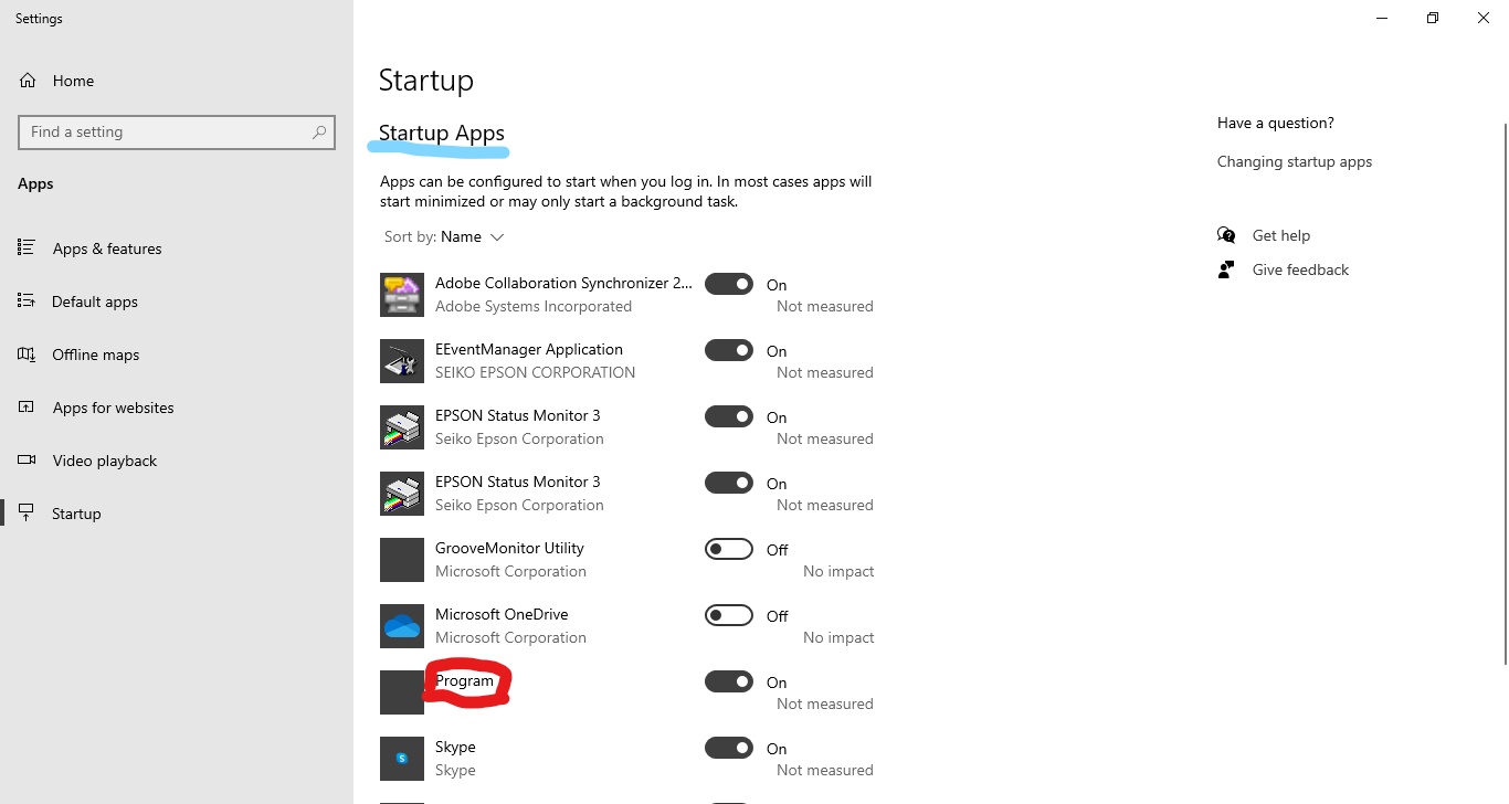 What to do when u have something Called Program with no pic in ur Startup apps fef9fecb-6027-4af7-b722-549ebe46709f?upload=true.jpg