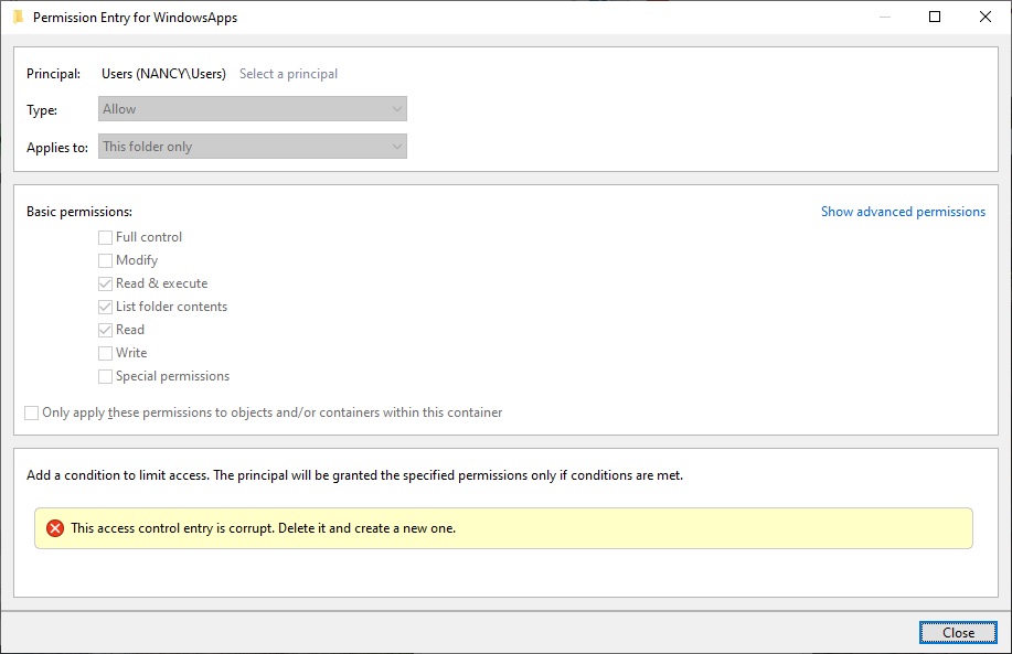 Windows cannot access the specified device,path, or file. You may not have the appropriate... ff8630f2-1912-4c88-a123-dd5f907ae8a8?upload=true.jpg