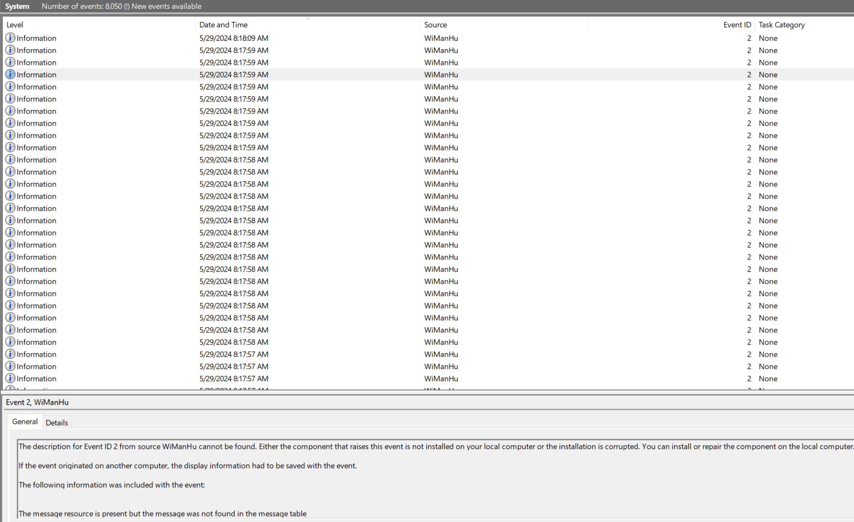 Flood of System Log entries on startup - WiManHu FhoqV6fvpZyLKYqqMGvDL30M7shPF7fOOBu1K5n7Zf2CYzRdn28Z15PO%2FQEe%2FONg9wl3%2BG0FbsvjeZS4VKxXSj4%3D.png
