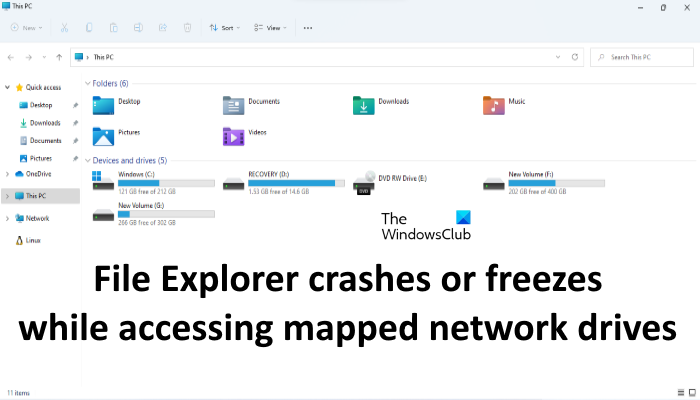 File Explorer crashes or freezes while accessing Mapped Network Drives File-Explorer-crashes-accessing-network-drives.png