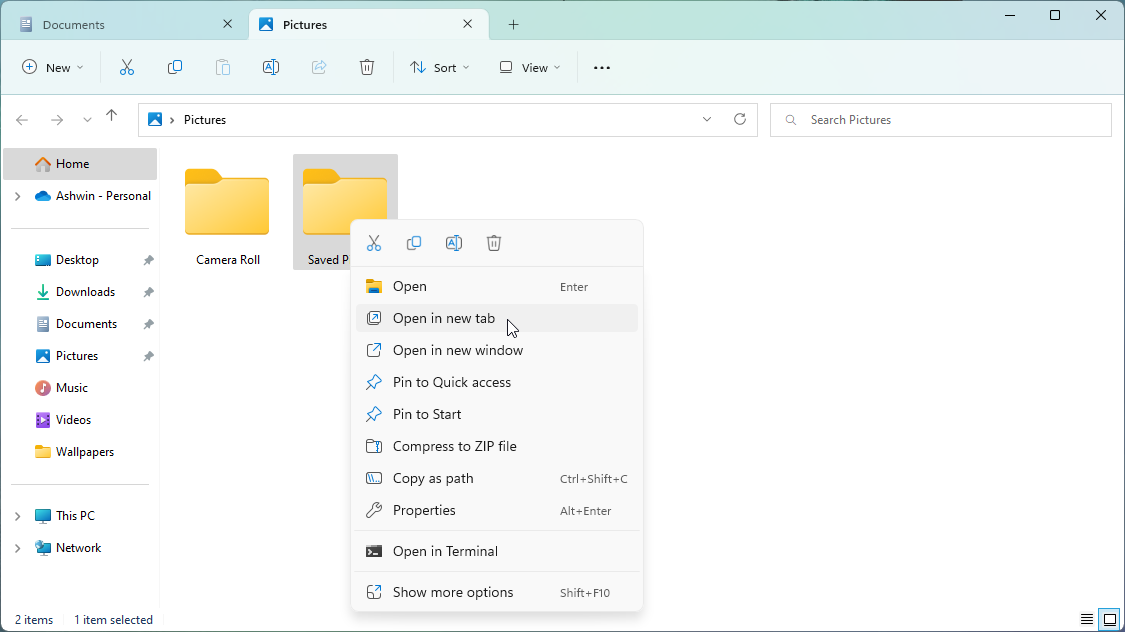 Microsoft makes File Explorer Tabs official in Windows 11 Insider Preview Build 25136 File-Explorer-open-in-new-tab.png
