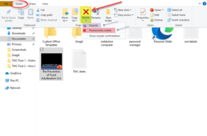 How to delete Files and Folders in Windows 10 File-Explorer-Ribbon-300x197.png