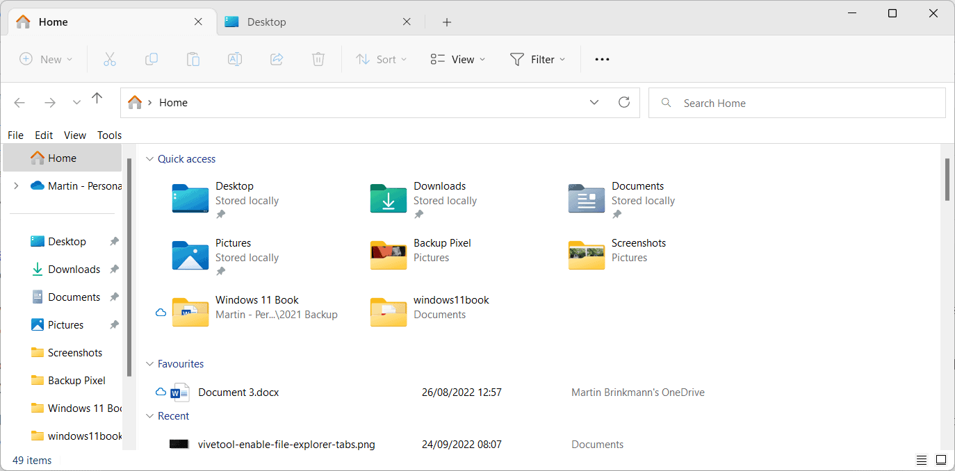 The first feature drop for the Windows 11 2022 Update is now available file-explorer-tabs.png