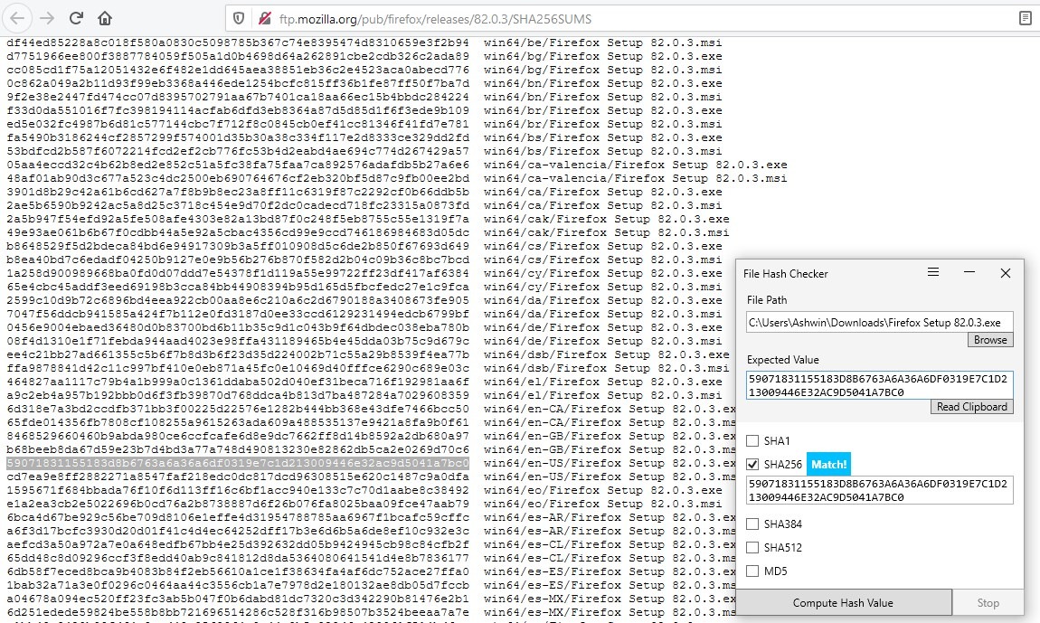 File Hash Checker is a lightweight program that can be used to check the integrity of files File-Hash-Checker-example.jpg