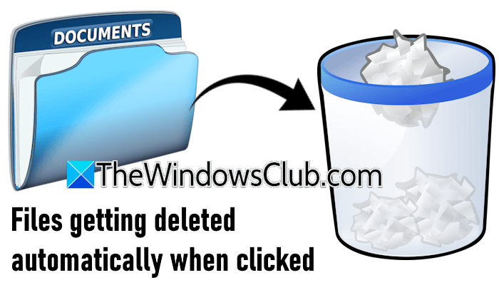 Files getting deleted automatically when clicked on Windows 11 Files-getting-deleted-automatically-when-clicked.png
