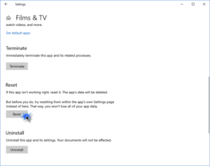 Movies & TV app freezing, not working or opening on Windows 10 Films-TV-app-not-working-300x237.png