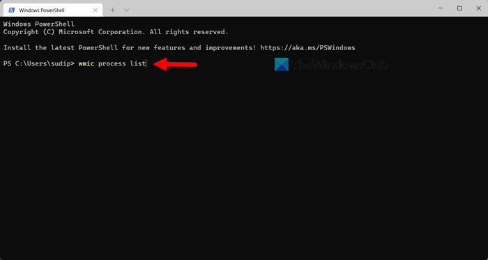 How to find all running processes using WMIC in Windows 11/10 find-all-processes-using-wmic.png
