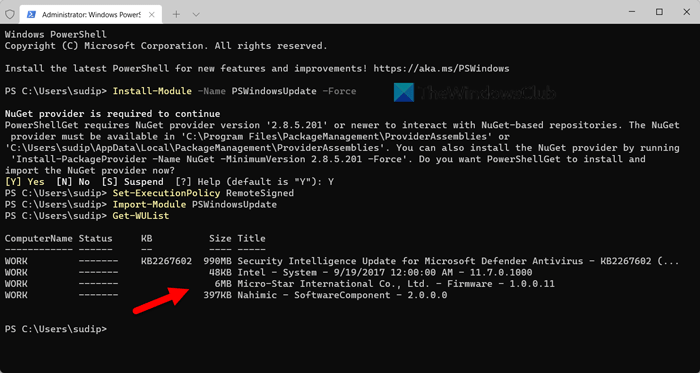 How to find Windows Update Size using PowerShell find-windows-update-size-powershell-2.png