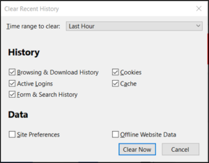 How to clear Cache, Cookies, Browsing History in Chrome and Firefox Firefox-Browsing-history-300x234.png