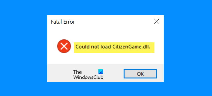 Fix FiveM could not load Citizengame.DLL error fivem-error.png