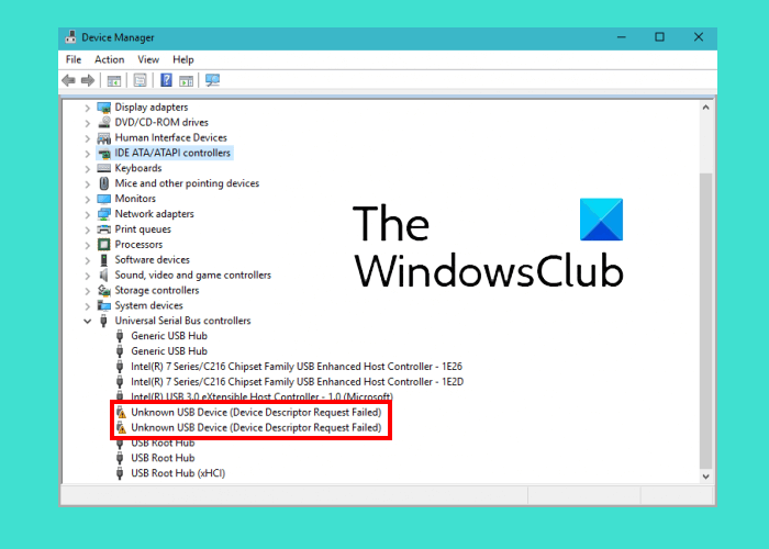 Fix Unknown USB Device, Descriptor Request Failed error on Windows computers Fix-Device-Descriptor-Request-Failed-error.png